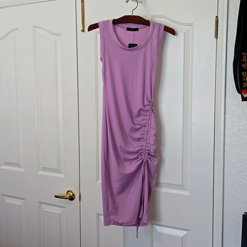 Lavender Ribbed Midi Bodycon Dress XS NWT – Saints 21 Sleeveless Slit Dress